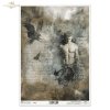 mężczyzna, anioł, kruki, orzeł, chmury, gotyk, vintage, melancholia, fantasy*man, angel, ravens, eagle, clouds, gothic, vintage, melancholy, fantasy